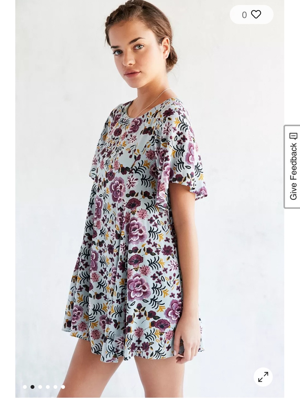 NWT Kimchi Blue Floral Swing Dress in White and Pink Size M